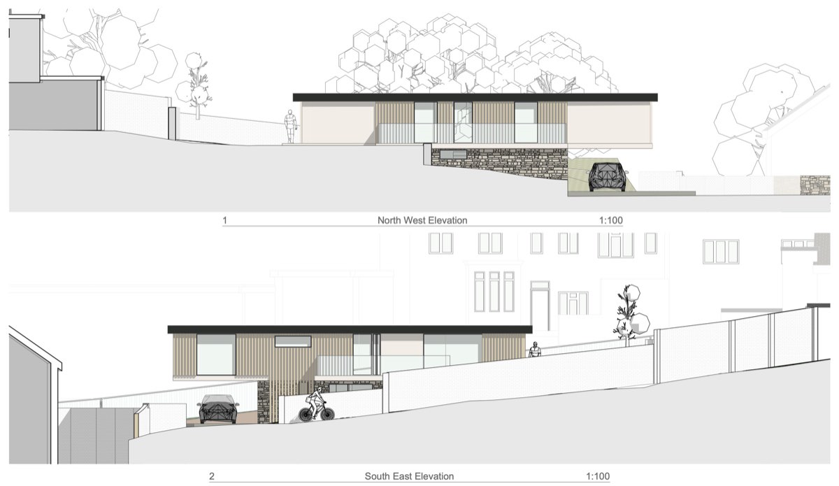 Cliff View: the consented elevations