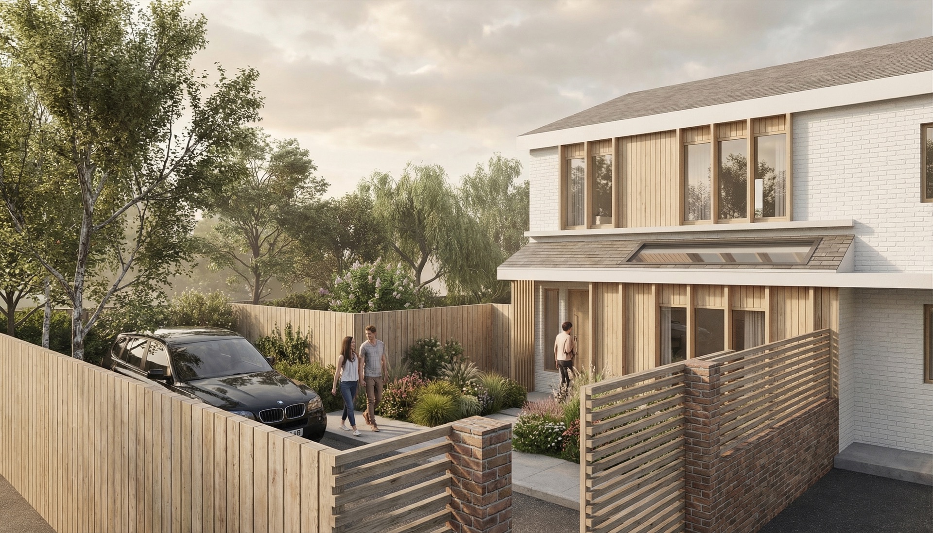 Albert Road — the new entrance and front garden